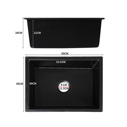 Stone Kitchen Sink Top Undermount Single Bowl