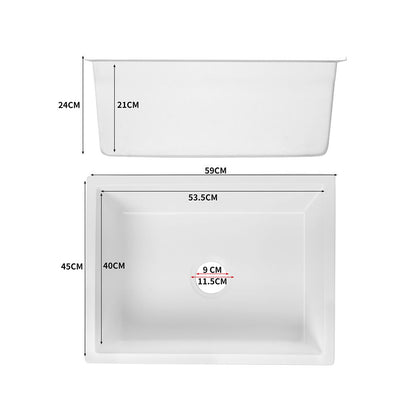 Stone Kitchen Sink Top Undermount Single Bowl