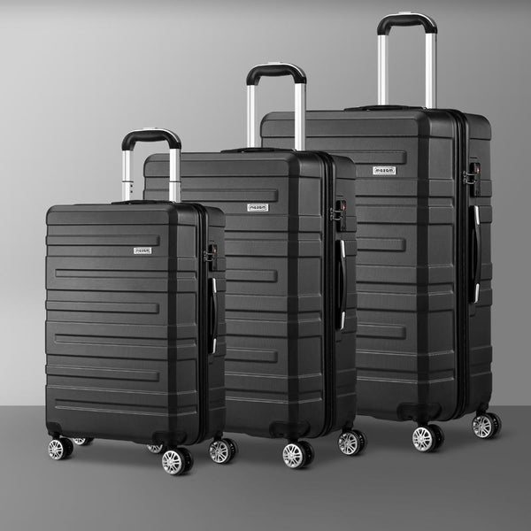  3PCS Luggage Suitcase Trolley Set Travel TSA Lock Storage Hard Case