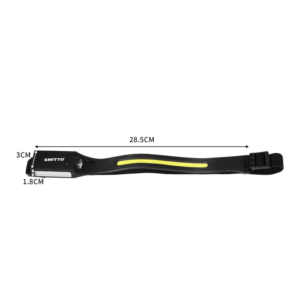 2 Pack LED Headlamp Torch USB Rechargeable Light