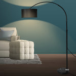 Modern LED Floor Lamp Adjustable Marble Base-Black