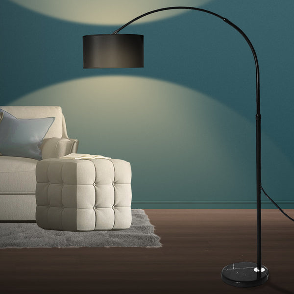 Modern LED Floor Lamp Adjustable Marble Base-Black