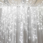 Cool white LED Curtain Fairy Lights Wedding Indoor Outdoor Xmas Garden Party Decor