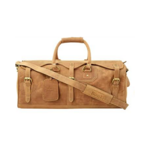 Crafted Bosski Leather light Brown Travel Bag