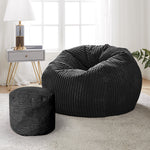 Bean Bag Chair Cover Home Game Seat Sofa Cover Large With Foot Stool