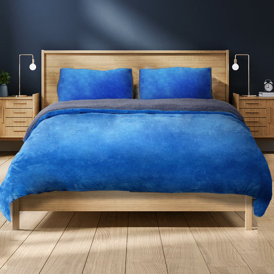 Quilt Cover with Pillowcase Queen Size Navy Blue
