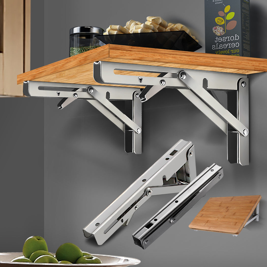 2Pcs 16" Folding Wall Shelf Bench