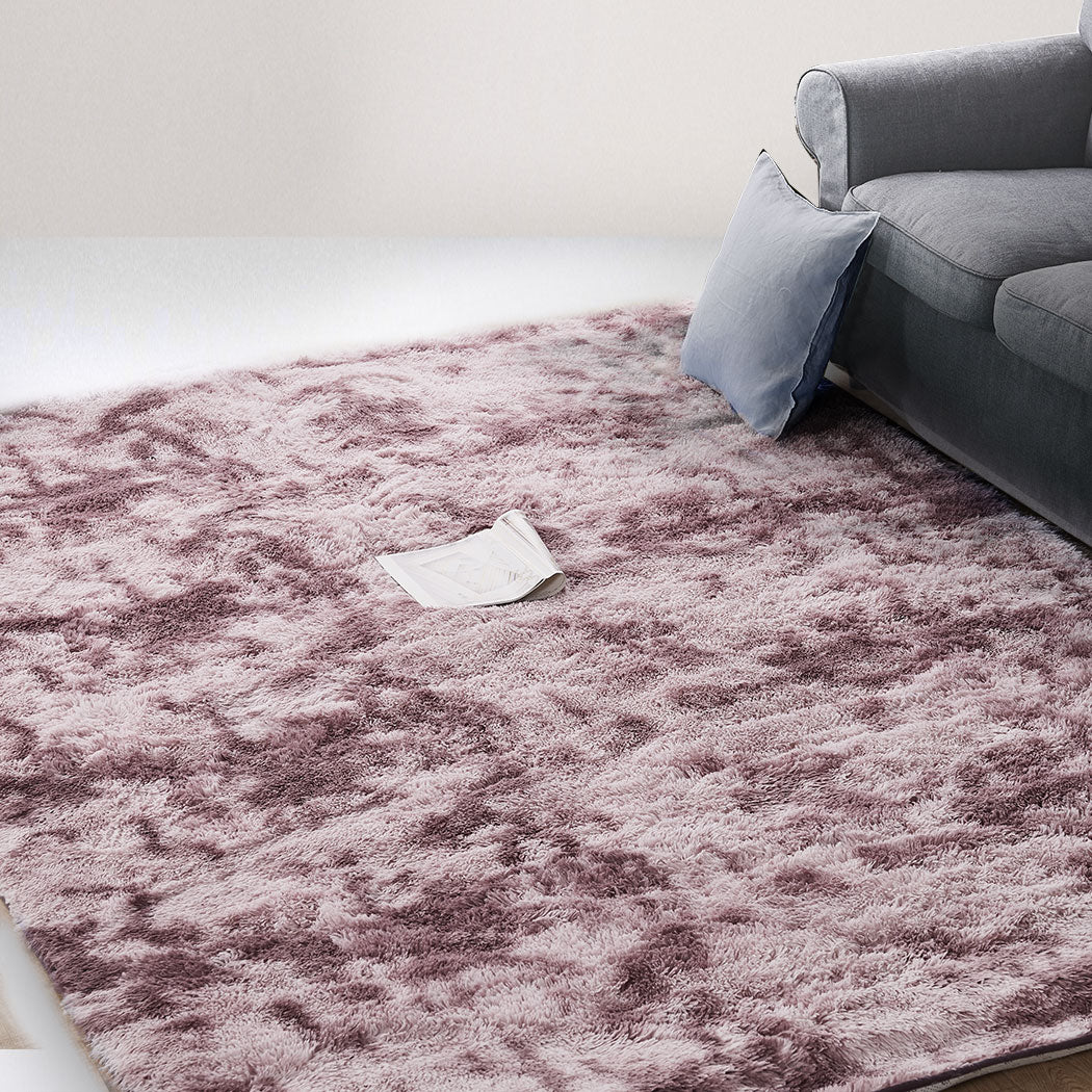 Floor Shaggy Rugs Soft Large Carpet Area Tie-dyed Noon TO Dust 200x230cm