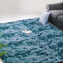 Floor Rug Shaggy Rugs Soft Large Carpet Area Tie-dyed 200x300cm Blue