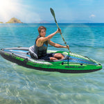 Kayak Boat Inflatable K1 Sports Challenger 1 Seat Floating Oars River Lake