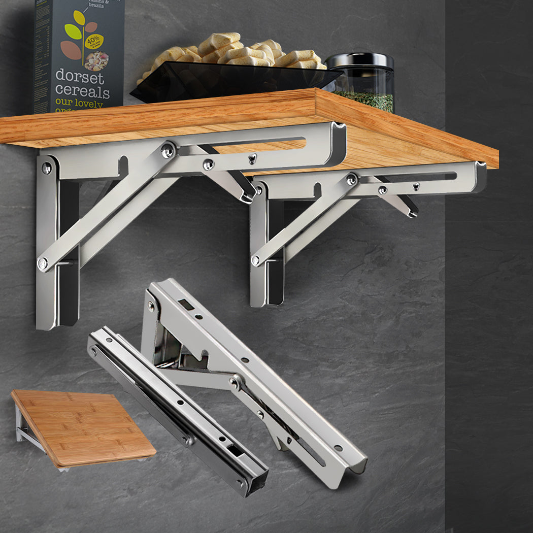 2Pcs 16" Folding Wall Shelf Bench