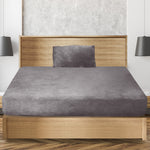 Ultrasoft Fitted Bed Sheet Silver Grey King Single