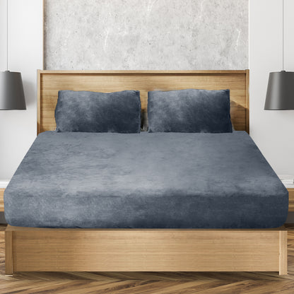 Ultrasoft Fitted Bed Sheet Dark Grey Queen