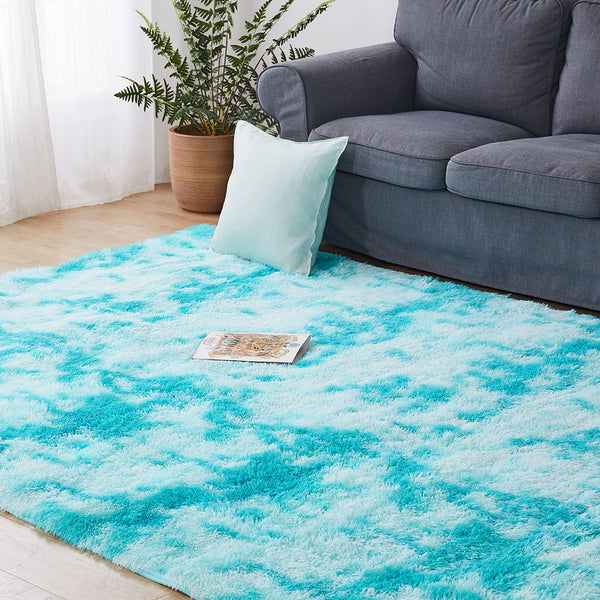  Floor Rug Shaggy Rugs Soft Large Carpet Area Tie-dyed Maldives 200x230cm