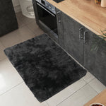 Floor Rug Shaggy Rugs Soft Large Carpet Area Tie-dyed 80x120cm Black