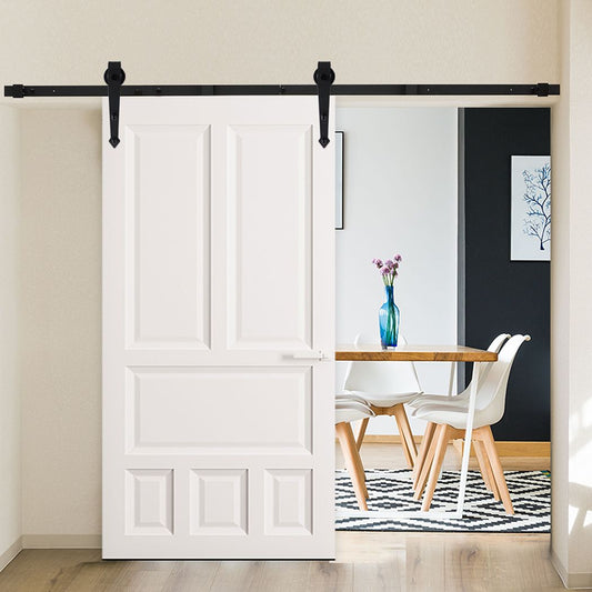 Sliding Barn Wood Door Hardware Kit Carbon Steel Single