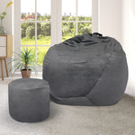 Bean Bag Chair Cover With Foot Stool Home Game