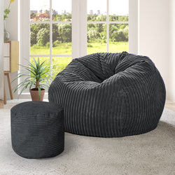 Bean Bag Chair Cover With Foot Stool Home Game