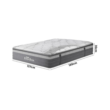 Simple Deals Double Mattress Breathable Spring Euro Top Natural Latex Foam 36cm 7 zone