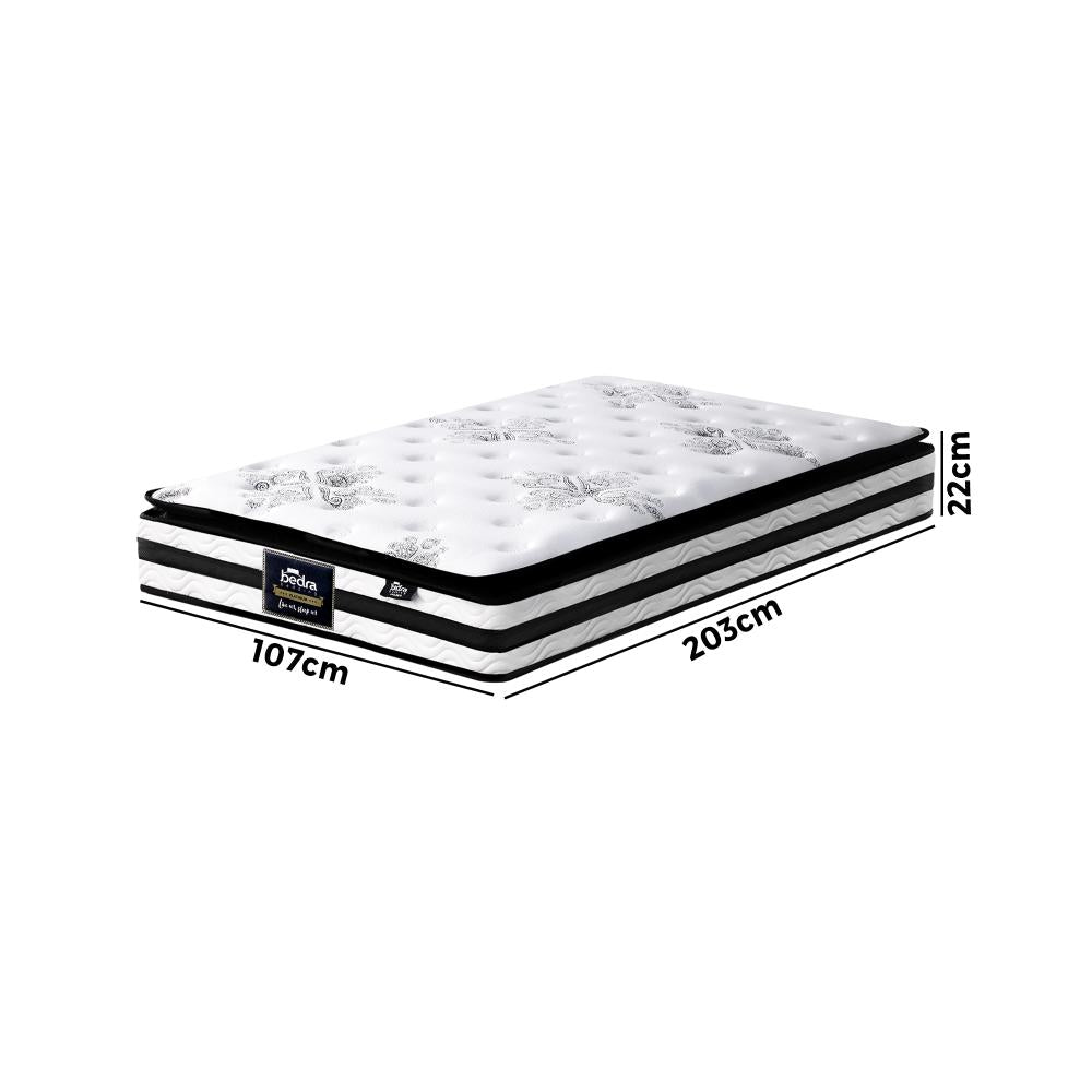 Simple Deals King Single Mattress Breathable Luxury Bed Bonnell Spring Foam Medium 22cm