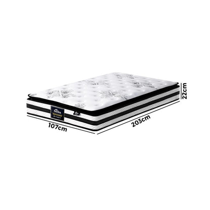 Simple Deals King Single Mattress Breathable Luxury Bed Bonnell Spring Foam Medium 22cm