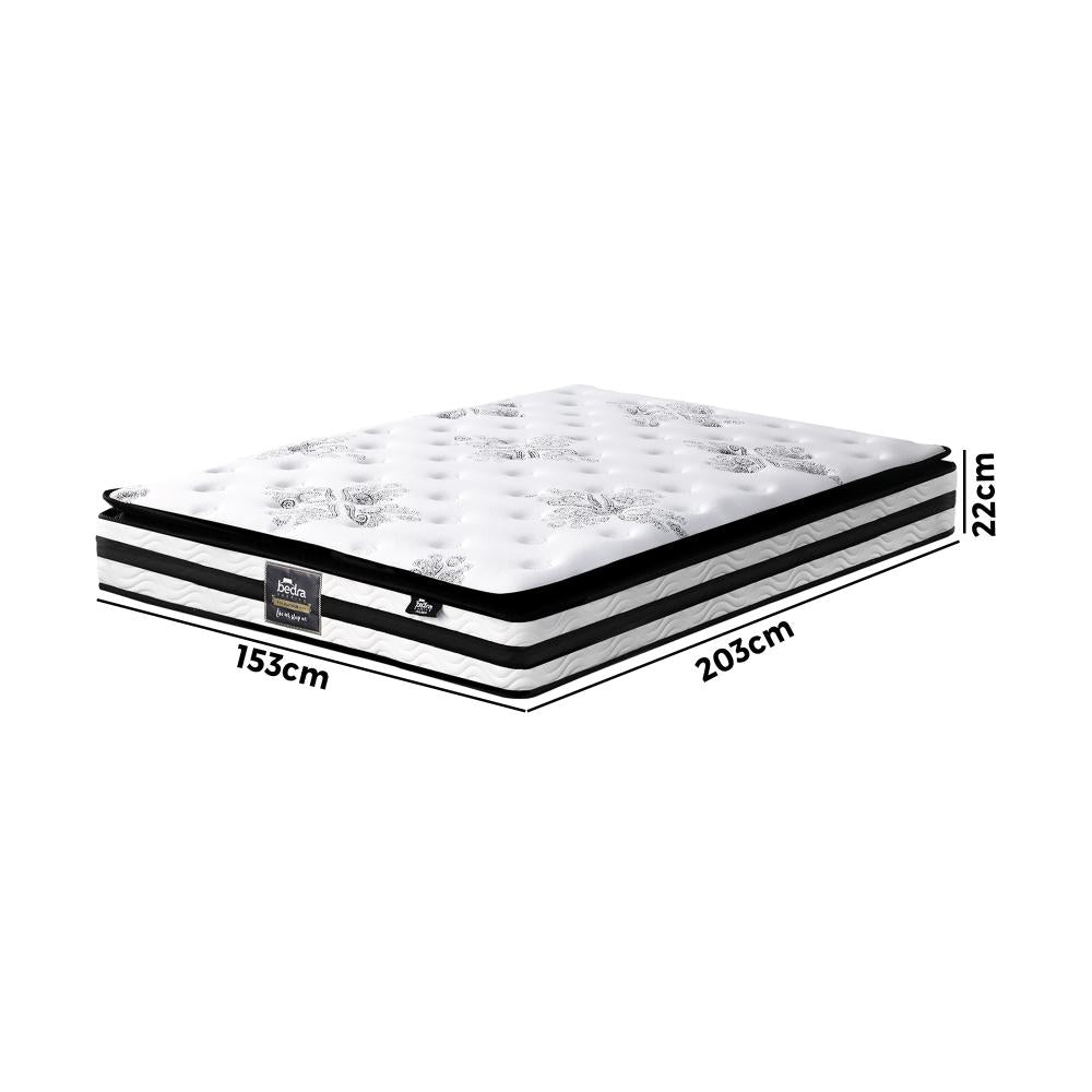 Simple Deals Queen Mattress Breathable Luxury Bed Bonnell Spring Foam Medium Firm 22cm