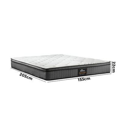 Simple Deals Queen Mattress Bed Spring Mattress 4D Mesh Fabric EuroTop Medium Foam 22cm