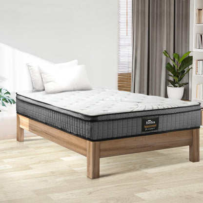 Simple Deals Single Mattress Bed Spring Mattress 4D Mesh Fabric Euro Top Medium 22cm