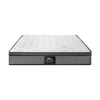 Simple Deals Single Mattress Bed Spring Mattress 4D Mesh Fabric Euro Top Medium 22cm