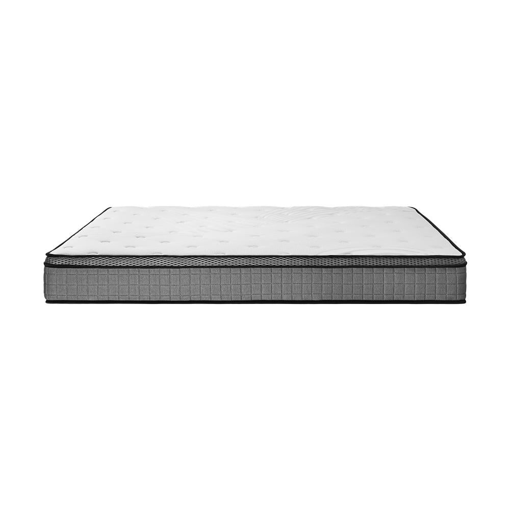 Simple Deals Single Mattress Bed Spring Mattress 4D Mesh Fabric Euro Top Medium 22cm