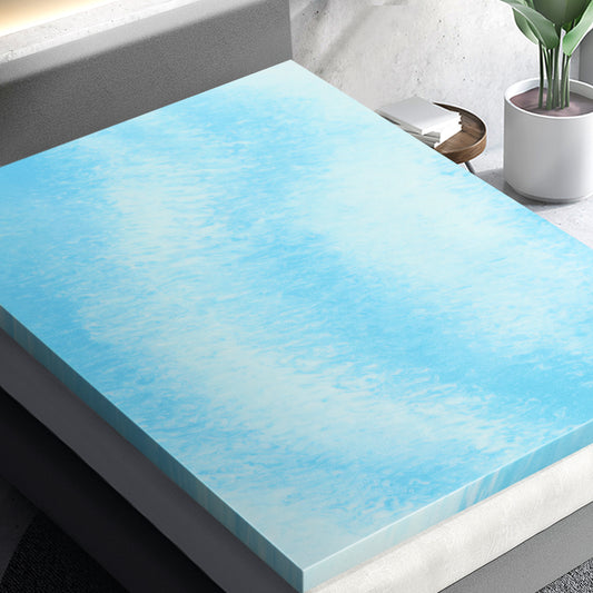 Cool Gel Memory Foam Topper Mattress Toppers W/ Bamboo Cover 5Cm Single