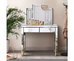 Dressing Table Set With Mirror Mirrored Furniture Dresser