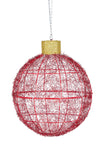 Christmas Display Bauble with Red/Gold Lights 50cm