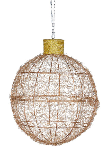 Christmas Display Bauble with Red/Gold Lights 50cm