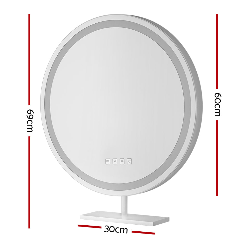Makeup Mirror With Light Bluetooth Led Hollywood Vanity Mirrors 60Cm