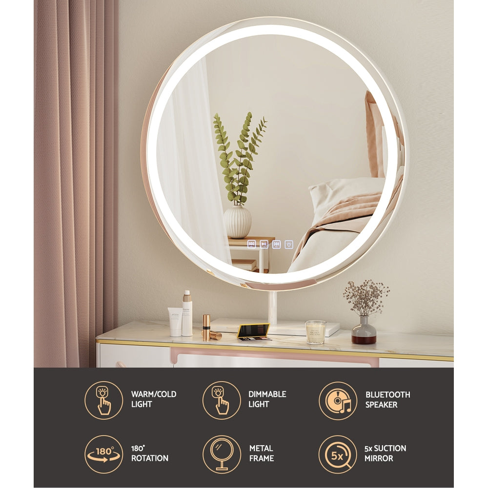 Makeup Mirror With Light Bluetooth Led Hollywood Vanity Mirrors 60Cm