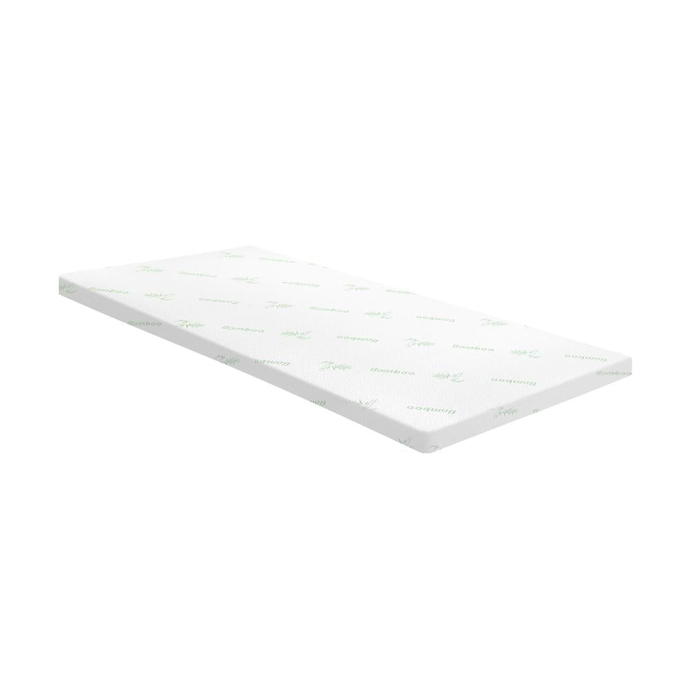 Simple Deals Memory Foam Mattress Topper Bed Cool Gel Bamboo Cover Underlay Single 8CM