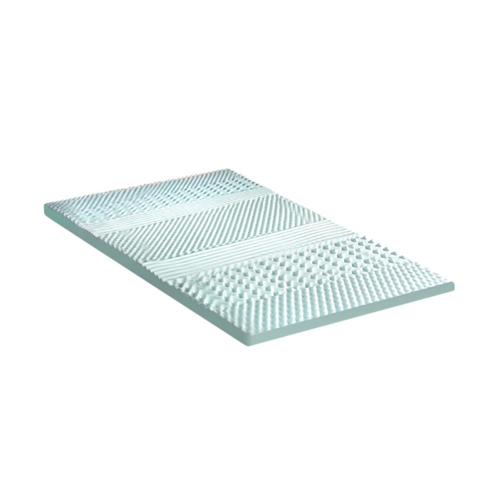 Simple Deals Memory Foam Mattress Topper Cool Gel Bed Bamboo Cover 7-Zone 5CM King