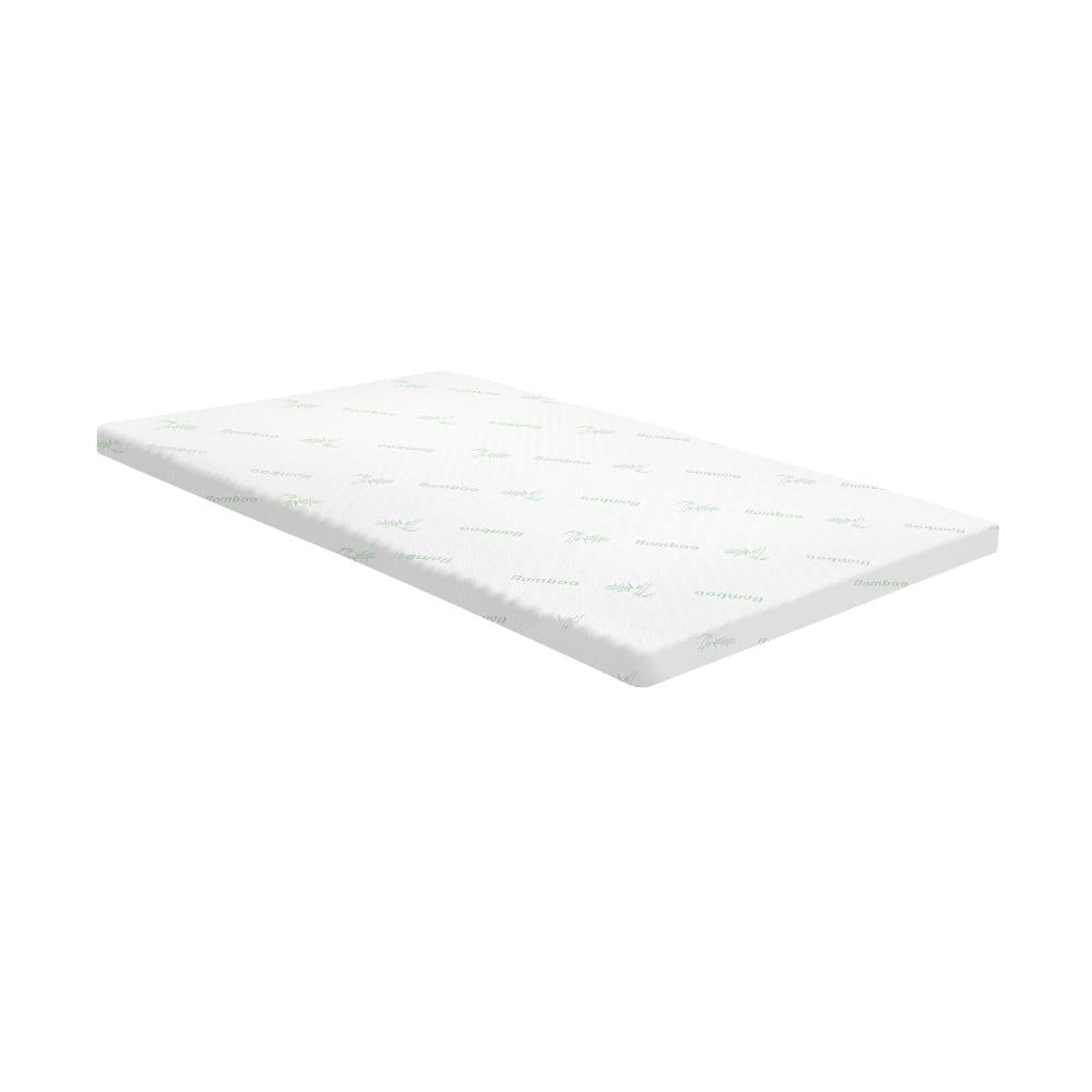 Simple Deals Memory Foam Mattress Topper Cool Gel Bed Bamboo Cover 7-Zone 8CM Double