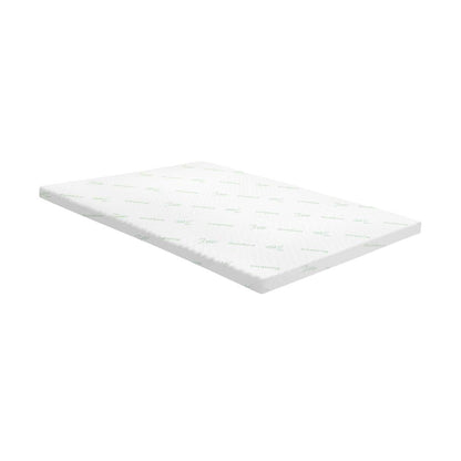 Simple Deals Memory Foam Mattress Topper Cool Gel Bed Bamboo Cover 7-Zone 8CM King