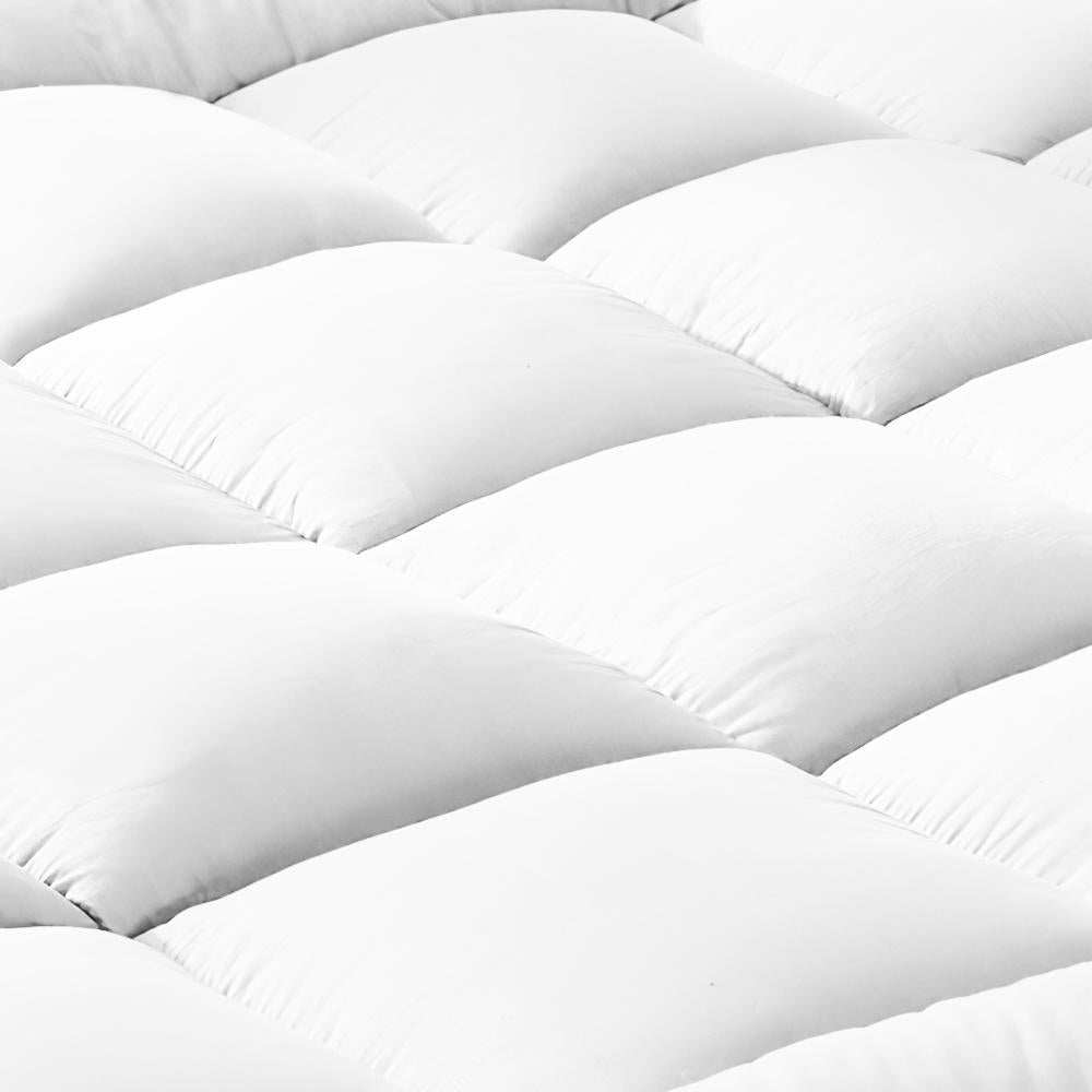 Simple Deals Pillowtop Mattress Topper Bamboo Fibre Protector Mat Cover 1000GSM King