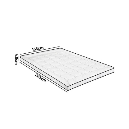 Simple Deals Pillowtop Mattress Topper Pad Microfibre Luxury Protector Cover Queen