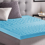 7-Zone Cool Gel Mattress Topper Memory Foam Removable Cover 8CM Double