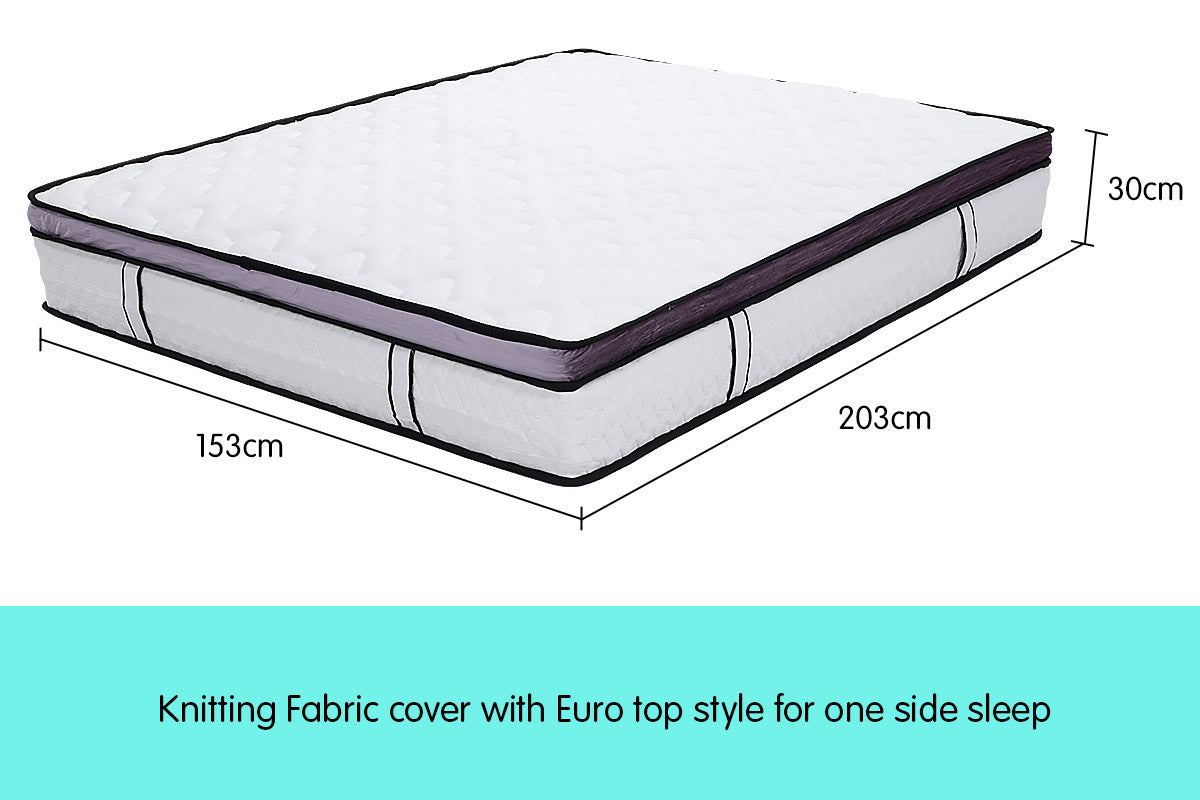 Laura Hill Euro Top Spring Pocket Mattress Queen - 30cm