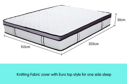 Laura Hill Euro Top Spring Pocket Mattress Queen - 30cm