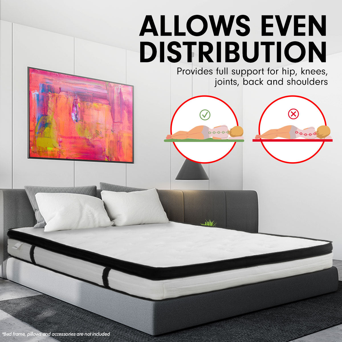Double Mattress with Euro Top Layer - 32cm