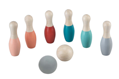 Wooden Bowling Set Maroon