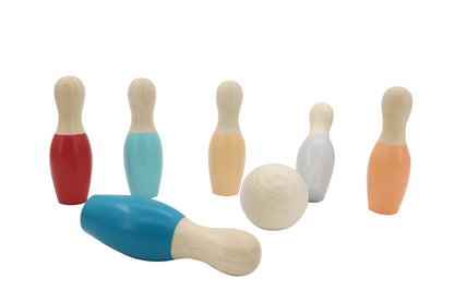 Wooden Bowling Set Maroon