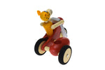 Retro Lge Motor Tricycle With Cute Leopard Driver Red