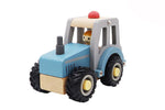 Tractor With Rubber Wheels Blue